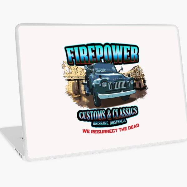 FIREPOWER CUSTOMS AND CLASSICS BEDFORD TRUCK BRISBANE AUSTRALIA Laptop Skin