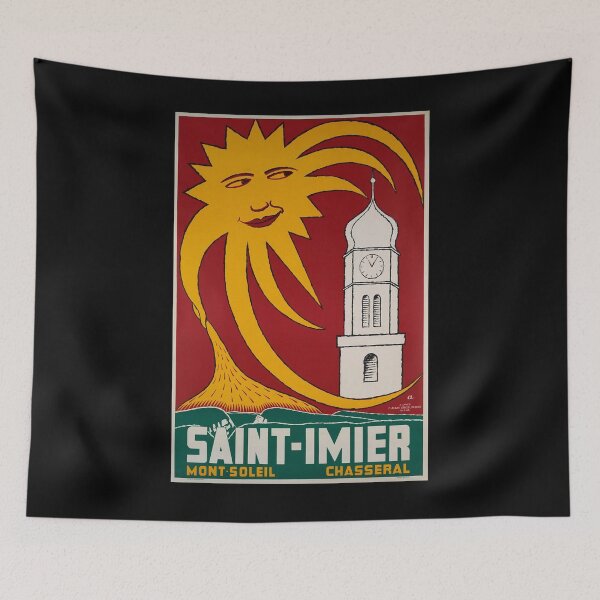 Item preview, Saint Imier vintage travel poster designed and sold by stickart-marek.