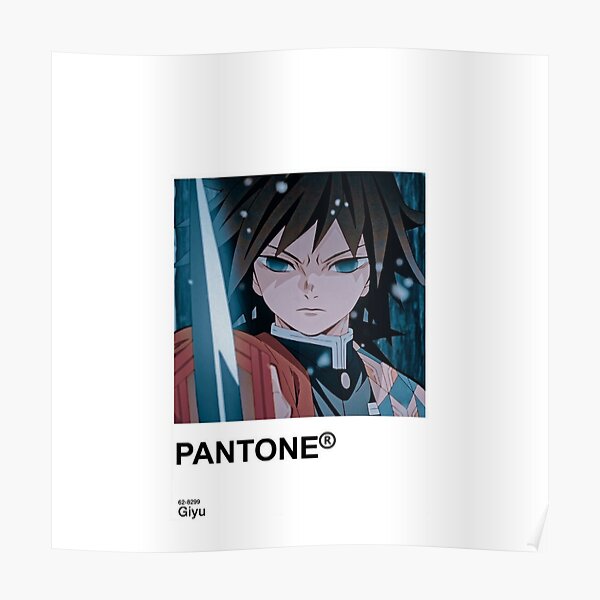Demon Slayer Pantone Cute Kawaii Anime Posters Redbubble