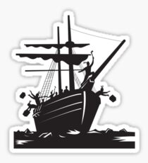 Boston Tea Party Raiders Retro Sticker