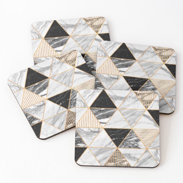 Item preview, Marble Triangles 2 - Black and White designed and sold by Zoltan Ratko.