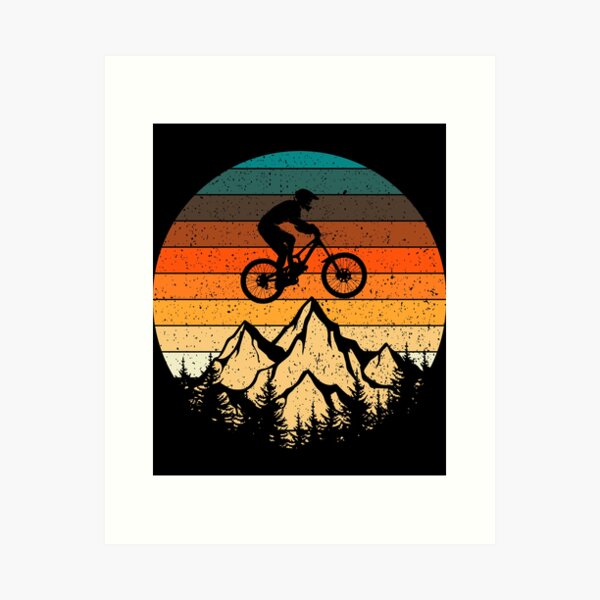 Item preview, Mountainbike Downhill Retro Vintage Gift designed and sold by DelightfulDude.