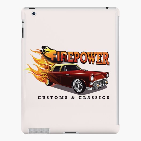 FIREPOWER CUSTOMS AND CLASSICS Flaming Custom T-Bird Official Brand Design iPad Snap Case