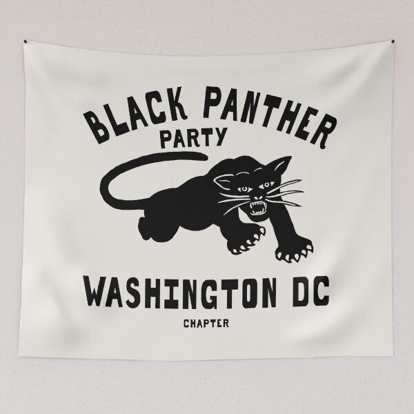 Item preview, BLACK LIVES MATTER: 'Black Panther Party: Washington DC Chapter': Original Black on Cream designed and sold by Day Chapman.