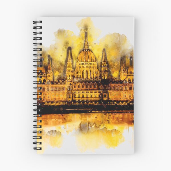 Item preview, Budapest Parliament at night - watercolor painting  designed and sold by Stylizing4You.