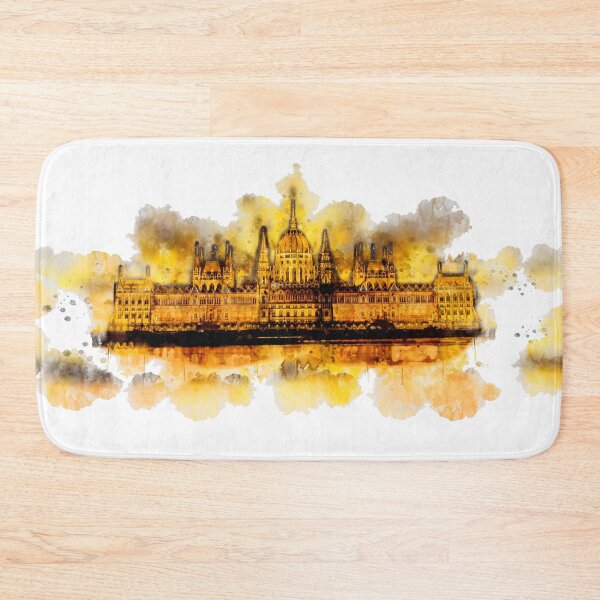 Item preview, Budapest Parliament at night - watercolor painting  designed and sold by Stylizing4You.