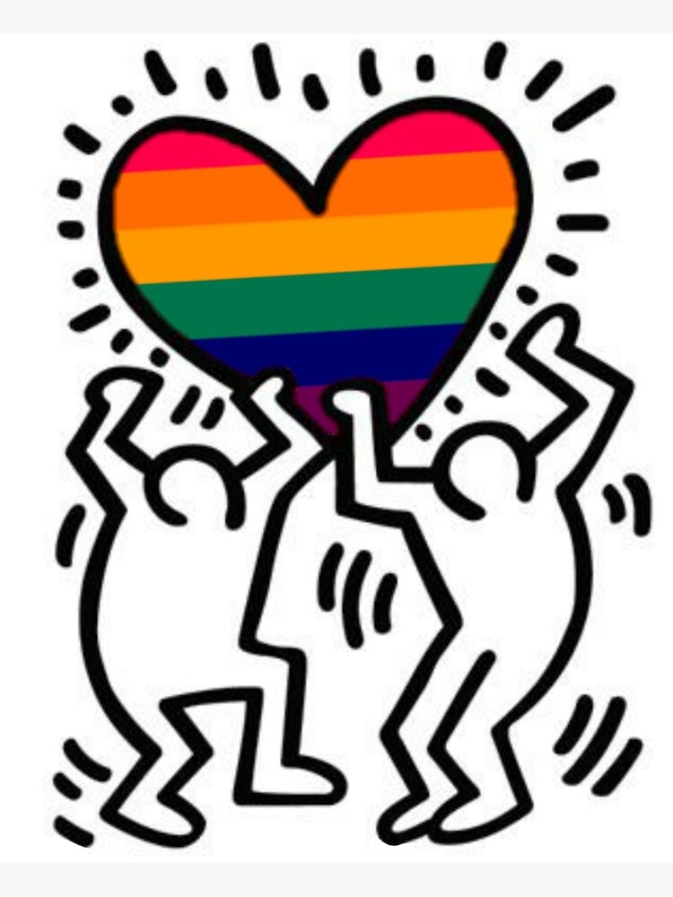 Thumbnail 2 of 2, Greeting Card, Gay Haring designed and sold by beelieveit.