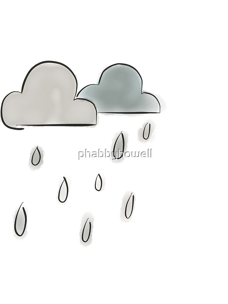 Very Heavy Rain Cloud Simple Drawing transparent PNG - StickPNG