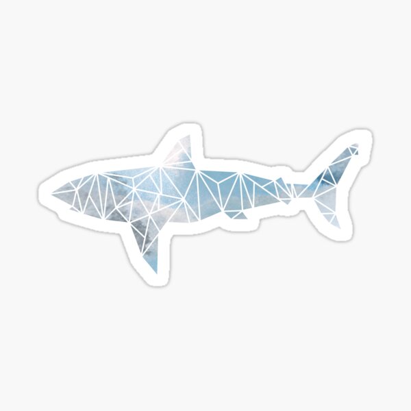 Item preview, Geometric watercolor shark designed and sold by -emmajoy-.