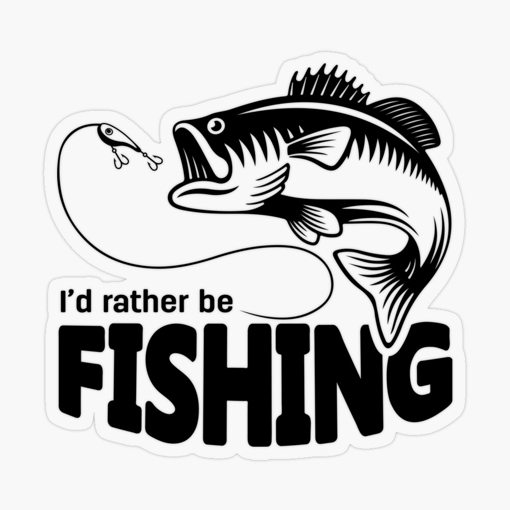 I'd Rather Be Fishing Funny Fishing Quotes Bass Fishing Fisherman | Postcard