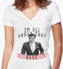 Im All about that Bass - Gossip Girl Women's Fitted V-Neck T-Shirt