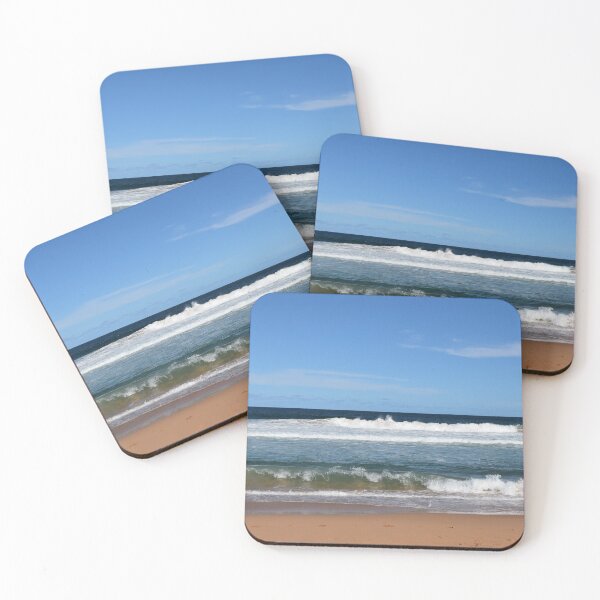 Item preview, Sandy beach with rough waves designed and sold by Artlajf.