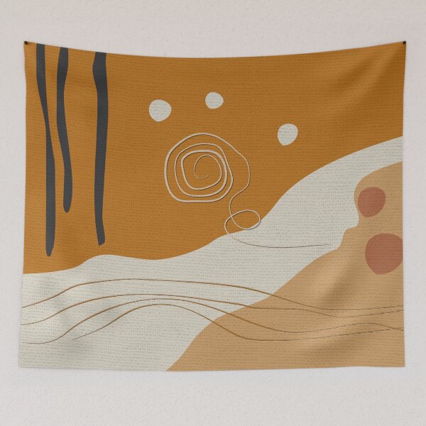 Item preview, Go with the Flow Ochre 1 designed and sold by simplydesignart.