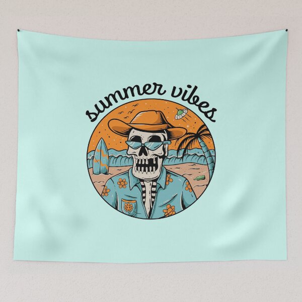 Item preview, SUMMER VIBES SKULL DESIGN designed and sold by Picspot.