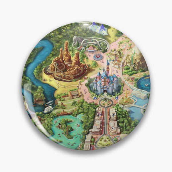 Item preview, Theme Park Colorful Map designed and sold by Rainbows Galore.