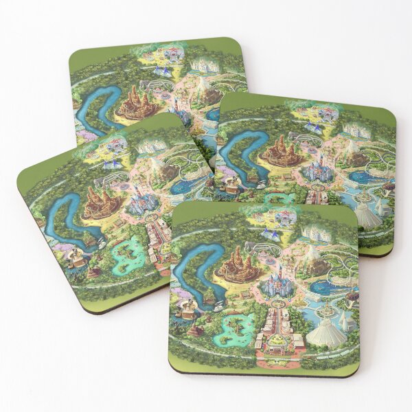 Item preview, Theme Park Colorful Map designed and sold by Rainbows Galore.