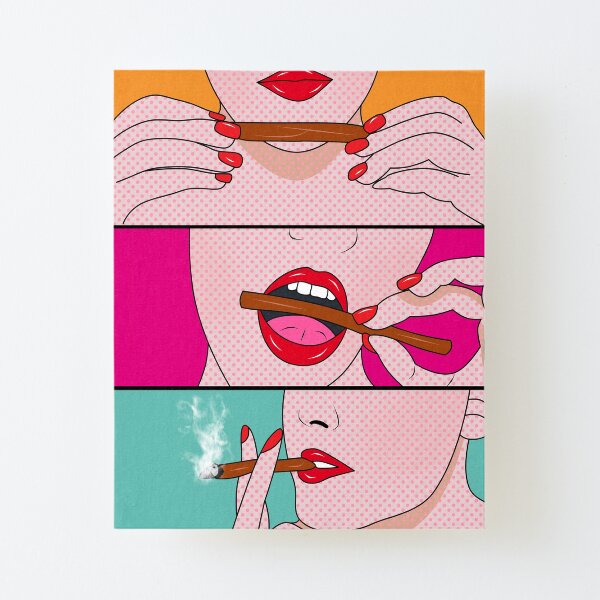 weed lady Canvas Mounted Print