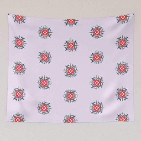 Item preview, Indian Traditional Phulkari Art of Embroidery from Punjab in Digital Watercolors GC-126-03 designed and sold by GraphicCharms.