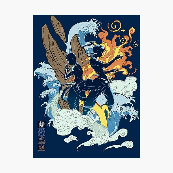 Avatar Aang und Avatar Korra Fotodruck