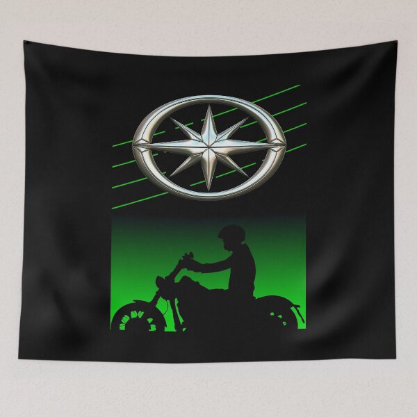 Item preview, Star bike motorcycle silhouette green designed and sold by KlaraBubble.