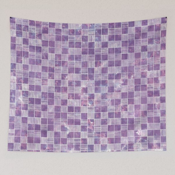 Item preview, Geometric square violet pattern designed and sold by Si-Weiya.