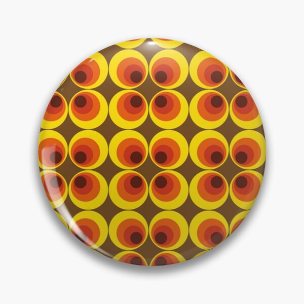 Item preview, Vintage 60s/70s pop circle brown yellow orange pattern design designed and sold by Sipsta.