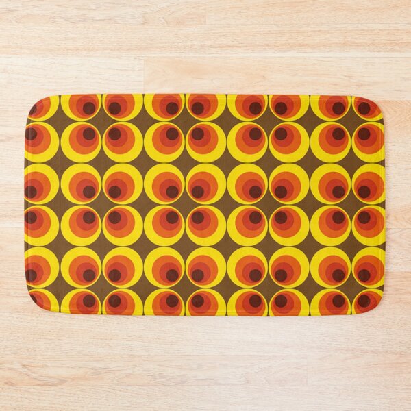 Item preview, Vintage 60s/70s pop circle brown yellow orange pattern design designed and sold by Sipsta.