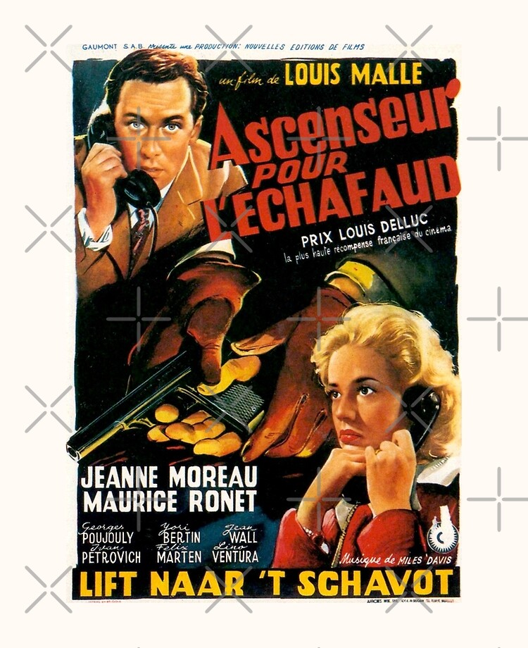 Lift to the Scaffold / Elevator to the Gallows / Ascenseur Pour L'Echafaud  - Louis Malle - vintage French New Wave film poster iPad Case & Skin for  Sale by Angela Dell'Arte