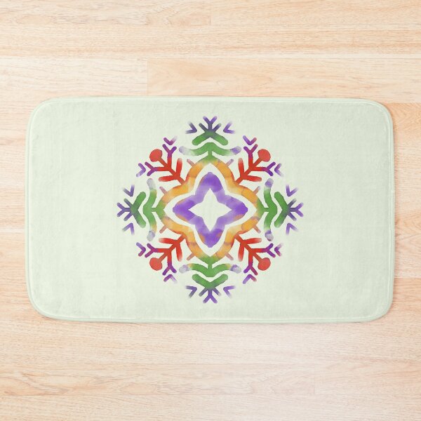 Artikelvorschau, Traditionelles indisches Volksstickerei-Künstlermotiv von Phulkari in den digitalen Aquarellen GC-126-04 entworfen und verkauft von GraphicCharms.