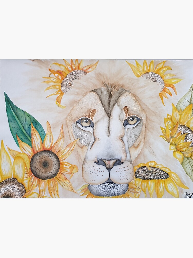 "sunflower lion" Poster by Syntyche199 Redbubble