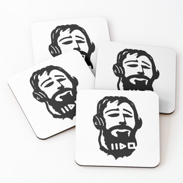 Item preview, bearded man in headphones designed and sold by 4ortiv.