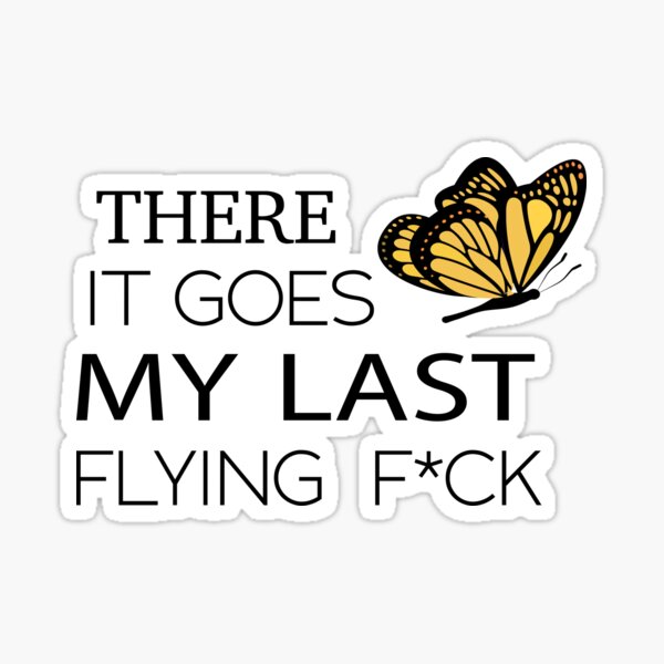 There Goes My Last Flying Fuck Womens Panties Funny Butterfly