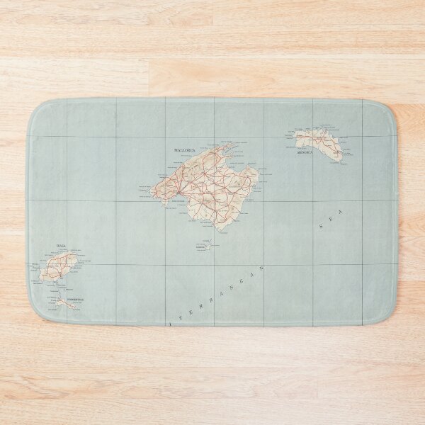 Item preview, Vintage Balearic Islands Map (1943) designed and sold by BravuraMedia.