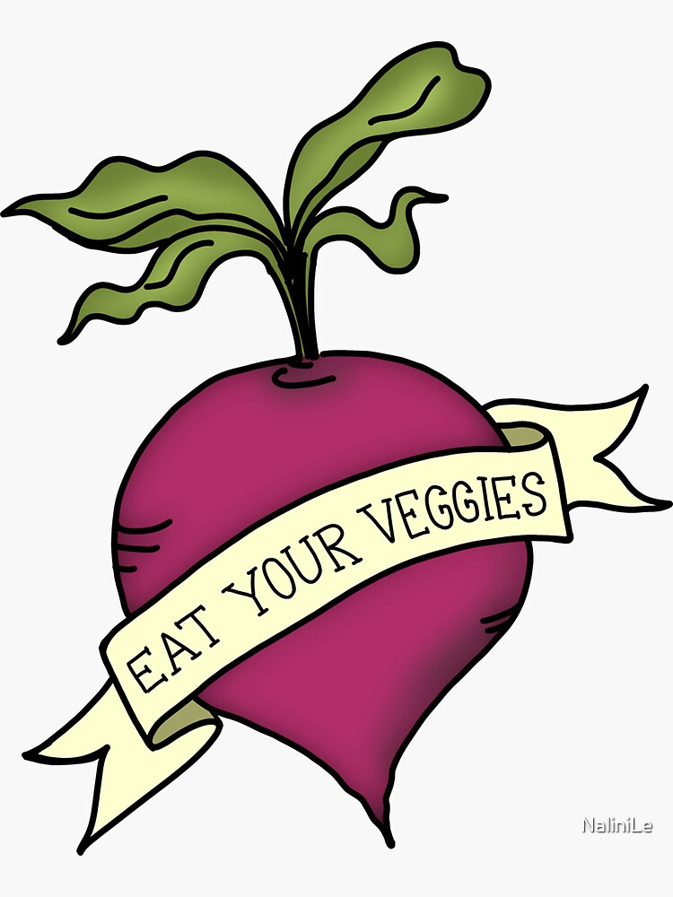 Eat Your Veggies Beet with Banner Illustration by NaliniLe