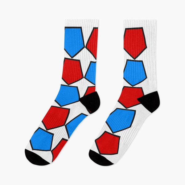 Item preview, Blue and Red Scales Pentagon Pattern designed and sold by KMStudio0612.