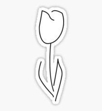 White Tulip Sticker