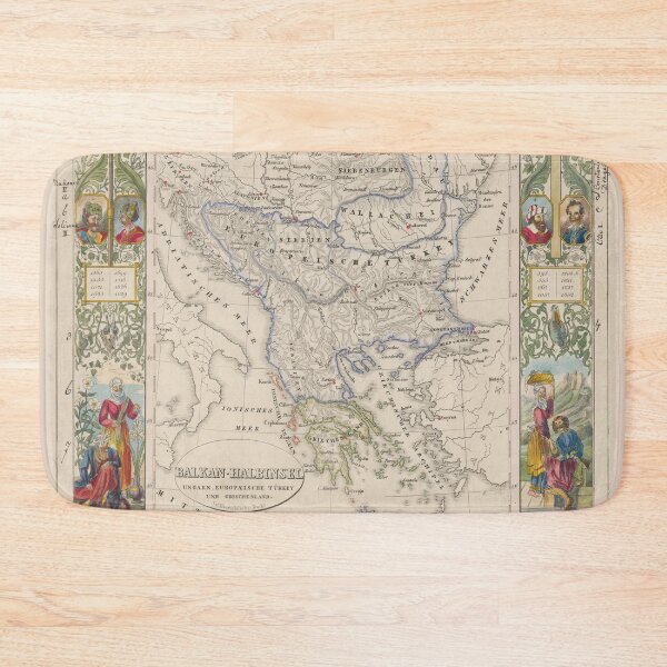 Item preview, Vintage Map of the Balkans (1841) designed and sold by BravuraMedia.