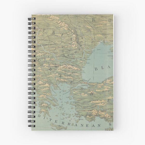 Item preview, Vintage Balkans, Turkey and Black Sea Map (1854) designed and sold by BravuraMedia.