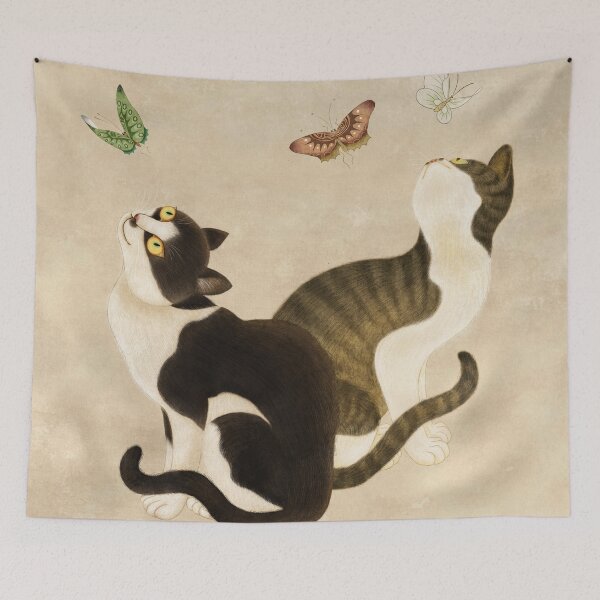 Item preview, Minhwa: cats & butterflies (Korean traditional/folk art) designed and sold by minsillust.
