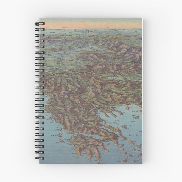 Item preview, Vintage Map of the Balkans and Mediterranean (1916) designed and sold by BravuraMedia.