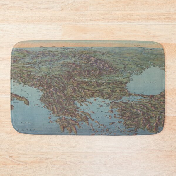 Item preview, Vintage Map of the Balkans and Mediterranean (1916) designed and sold by BravuraMedia.