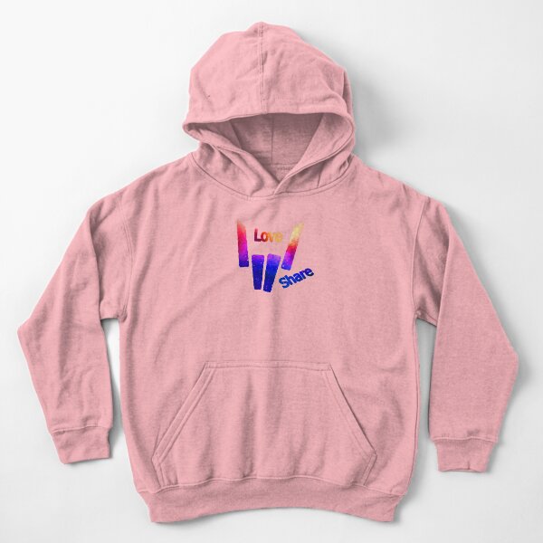 share the love pink hoodie