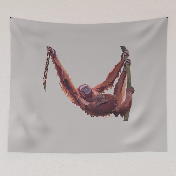 Item preview, Bornean Orangutan (Pongo pygmaeus) designed and sold by Alawstrations.