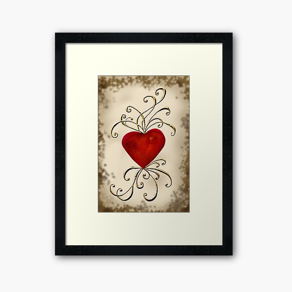 Heart Aswirl Framed Art Print