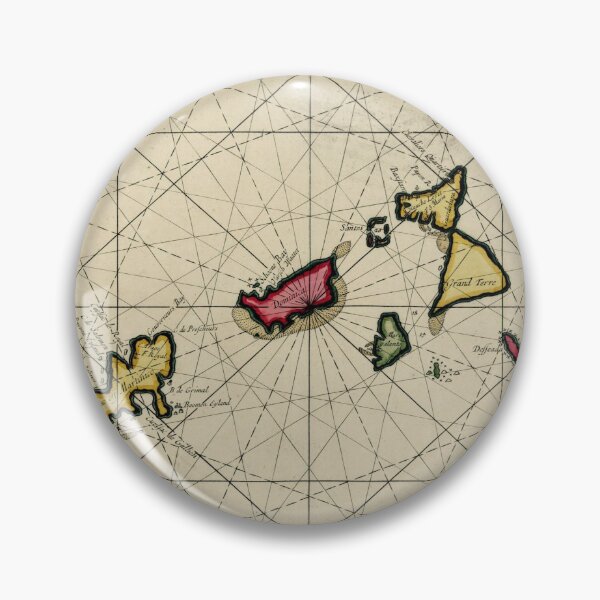 Item preview, Vintage Windward and Leeward Islands Map (1684) designed and sold by BravuraMedia.
