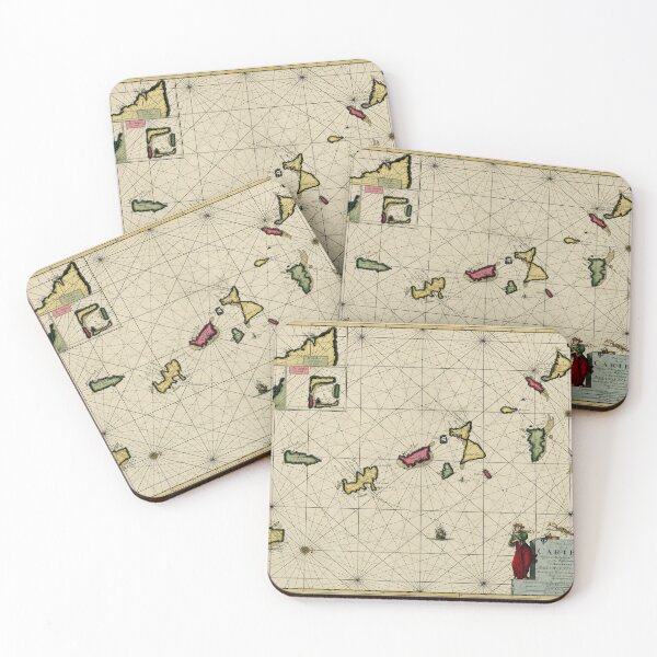 Item preview, Vintage Windward and Leeward Islands Map (1684) designed and sold by BravuraMedia.