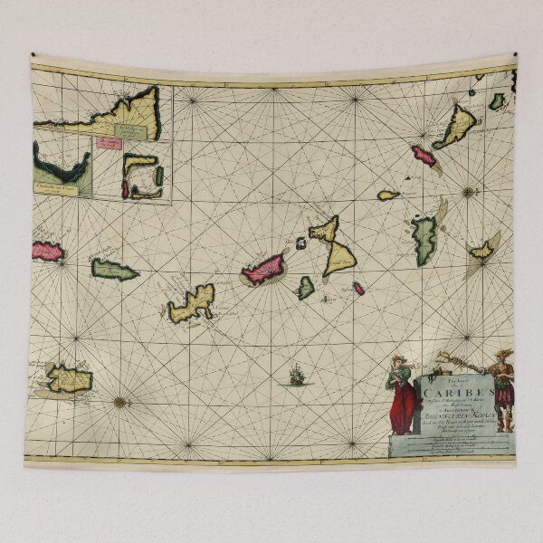 Item preview, Vintage Windward and Leeward Islands Map (1684) designed and sold by BravuraMedia.