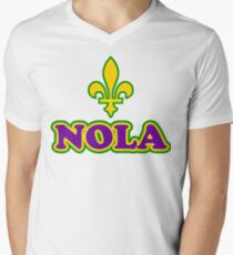 NOLA New Orleans Louisiana Men's V-Neck T-Shirt