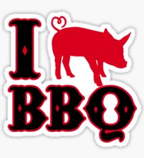 i love bbq Sticker