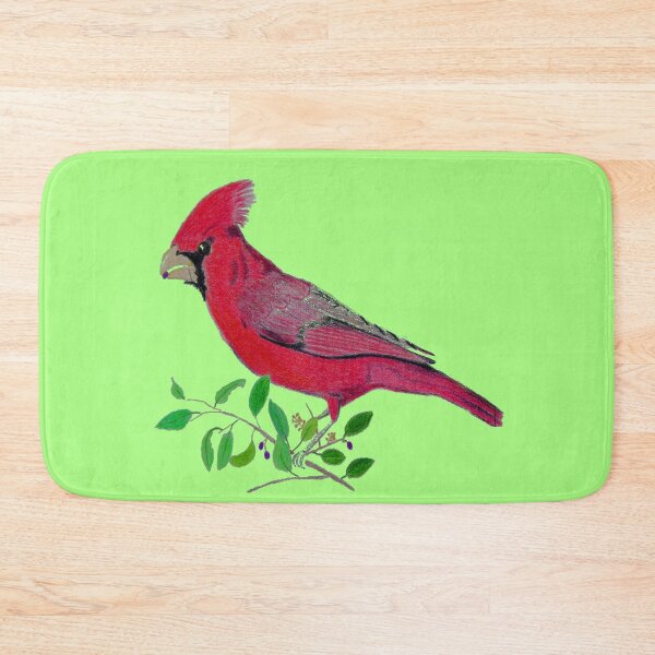 Item preview, Beautiful cardinal or redbird colored pencils drawing designed and sold by JoAnnFineArt.
